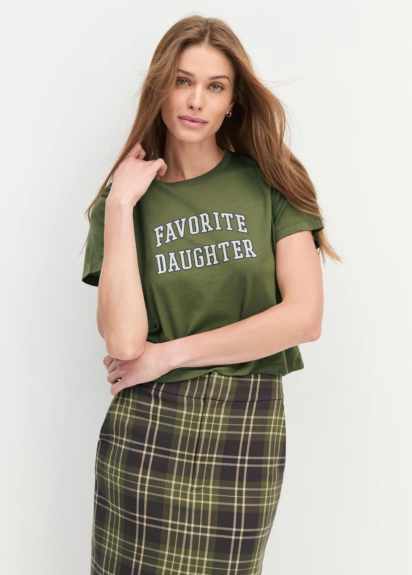 THE CROPPED COLLEGIATE TEE