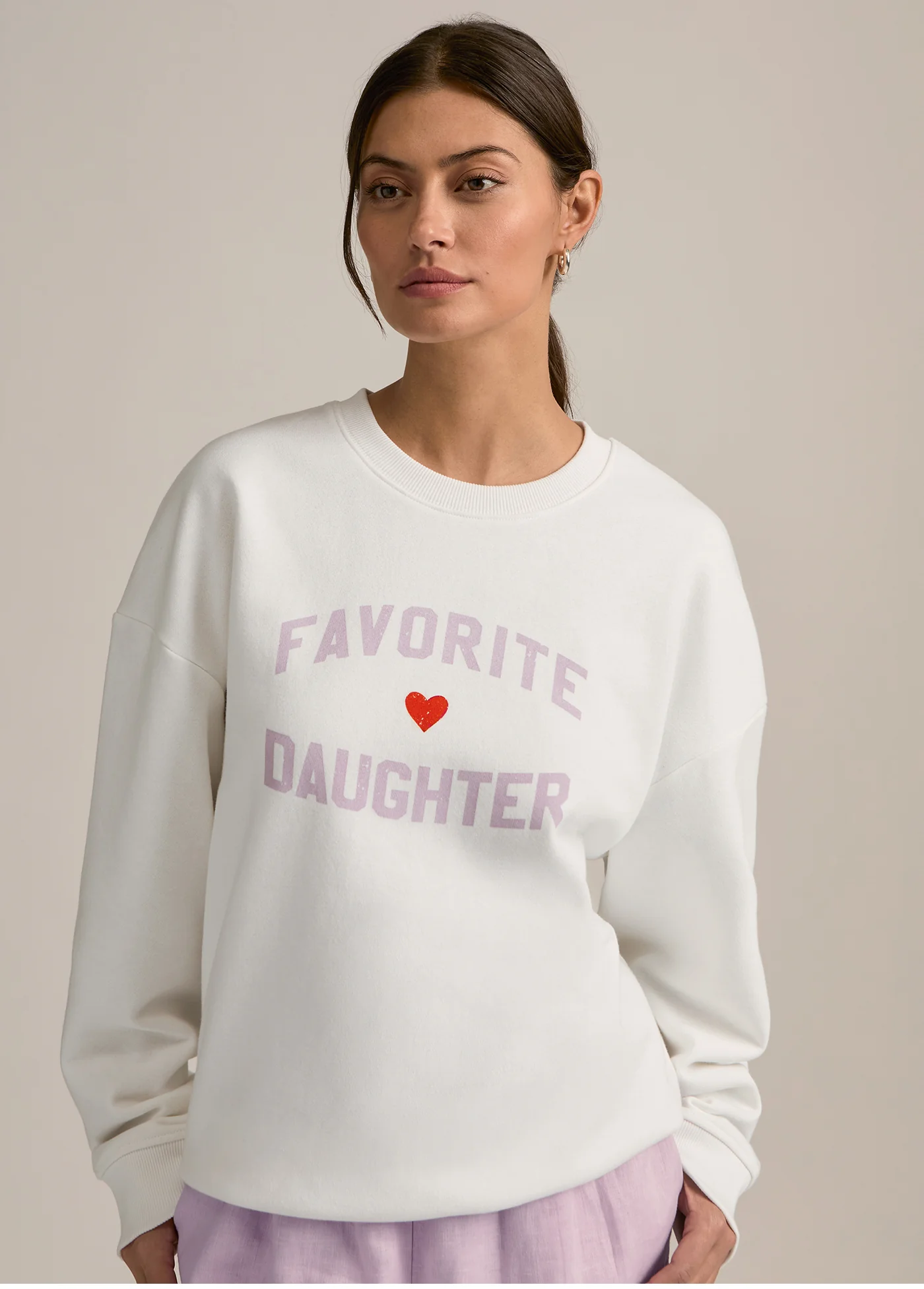 FAVORITE DAUGHTER HEART LOGO SWEATSHIRT