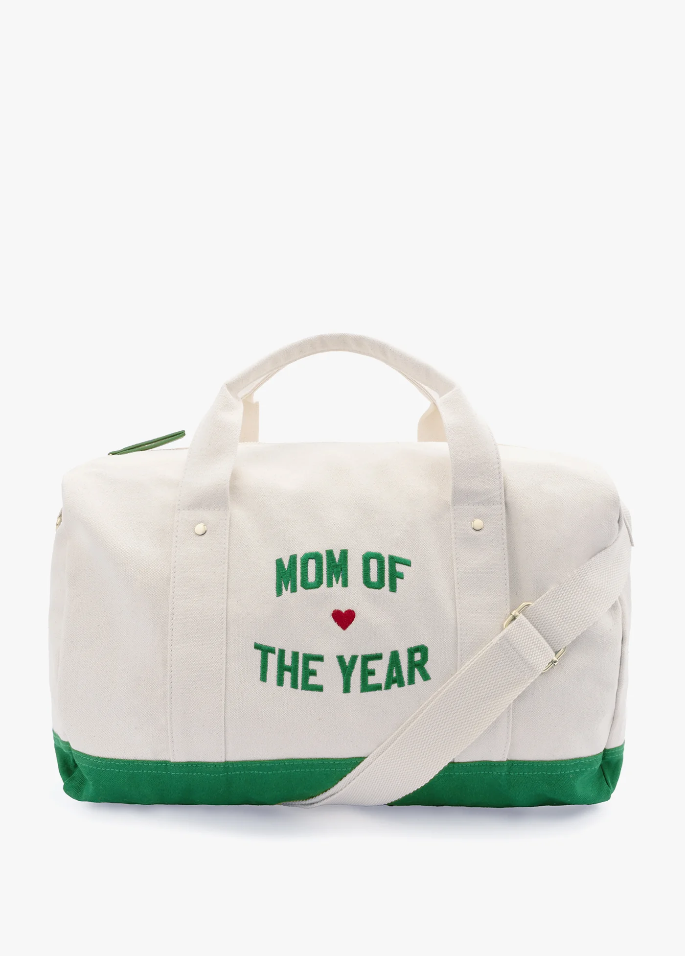 MOM OF THE YEAR CANVAS DUFFLE BAG