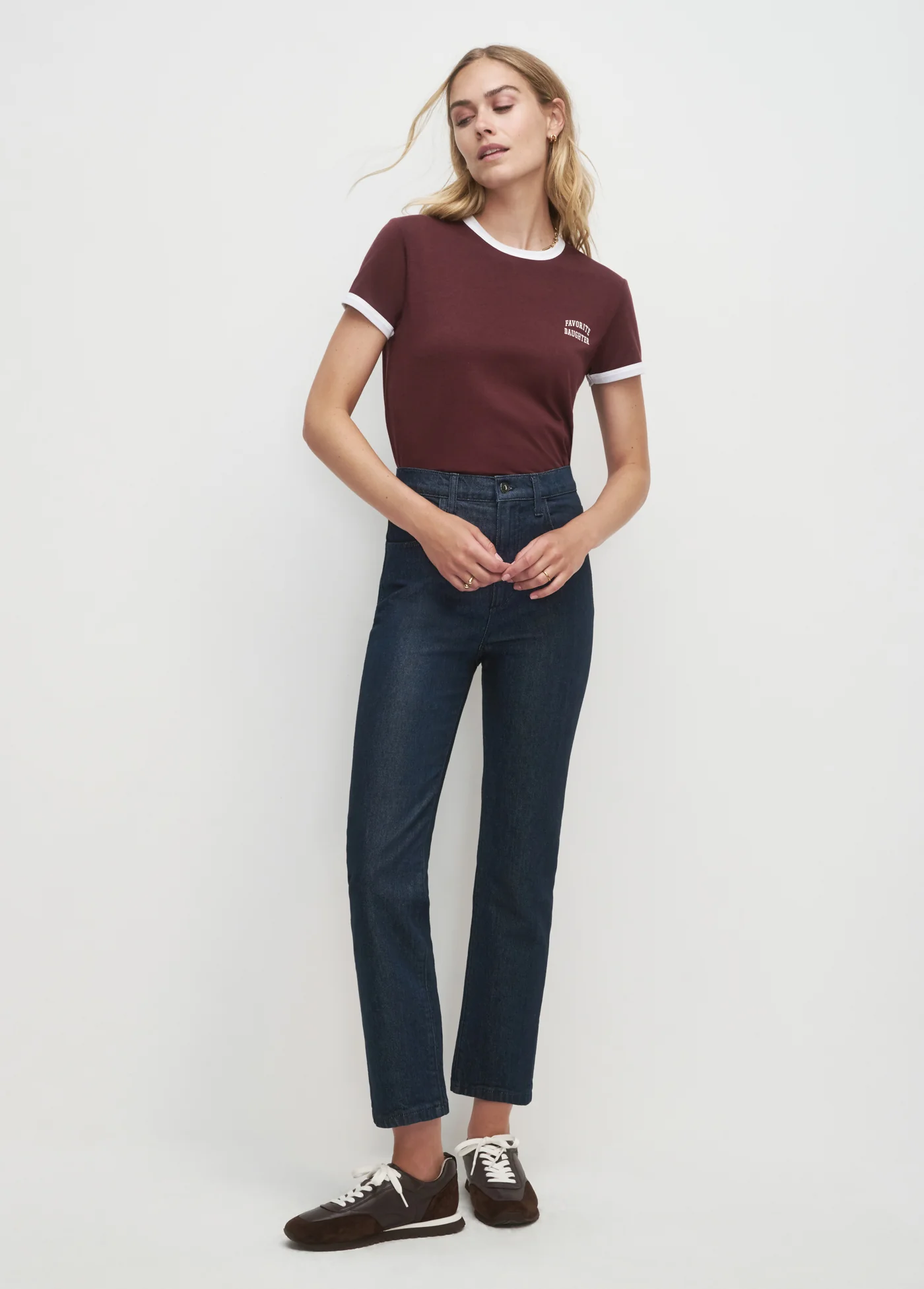 THE CROPPED FAVORITE DAUGHTER RINGER TEE