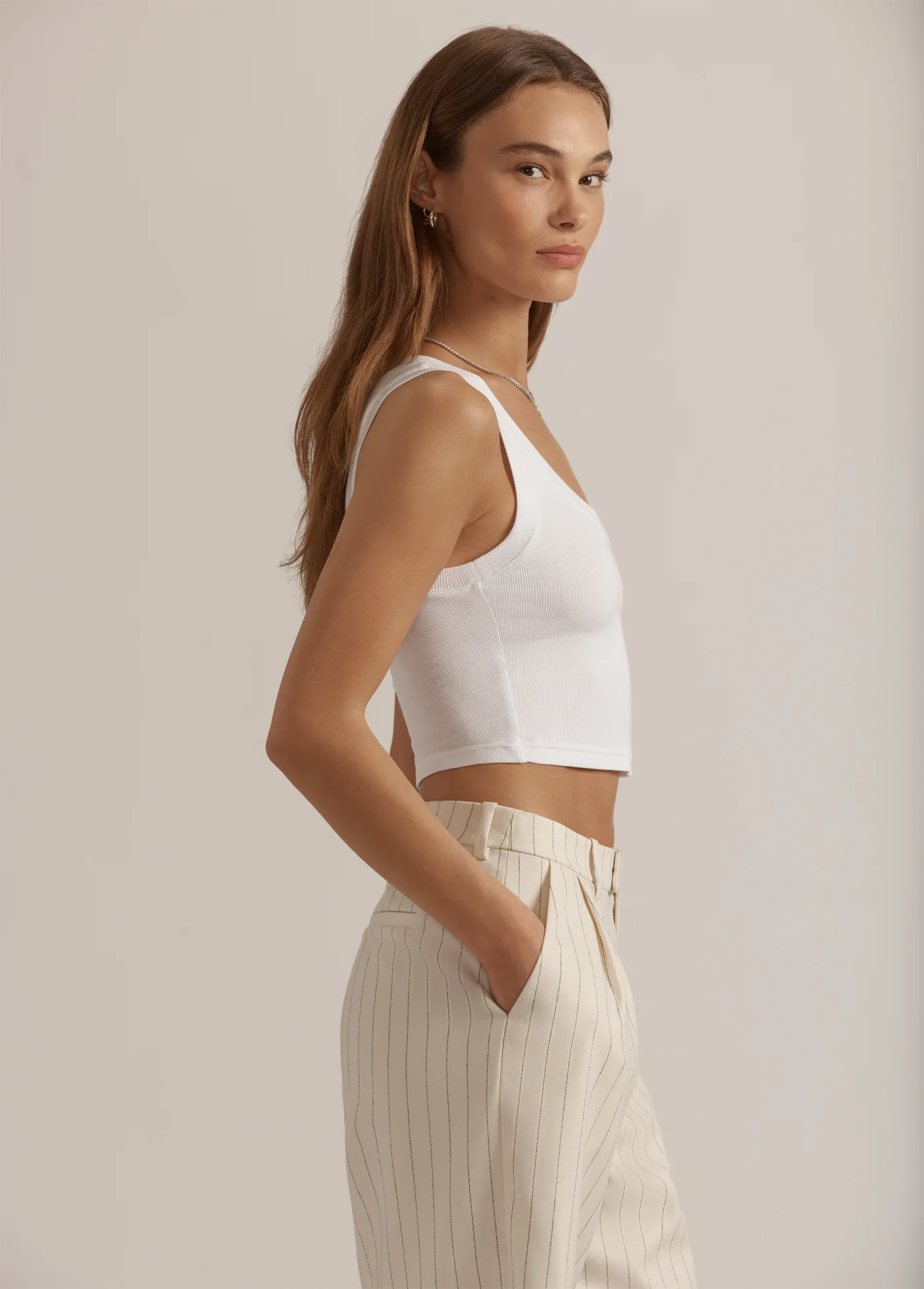 THE CUTTING IT CLOSE CROP TANK - Image 4