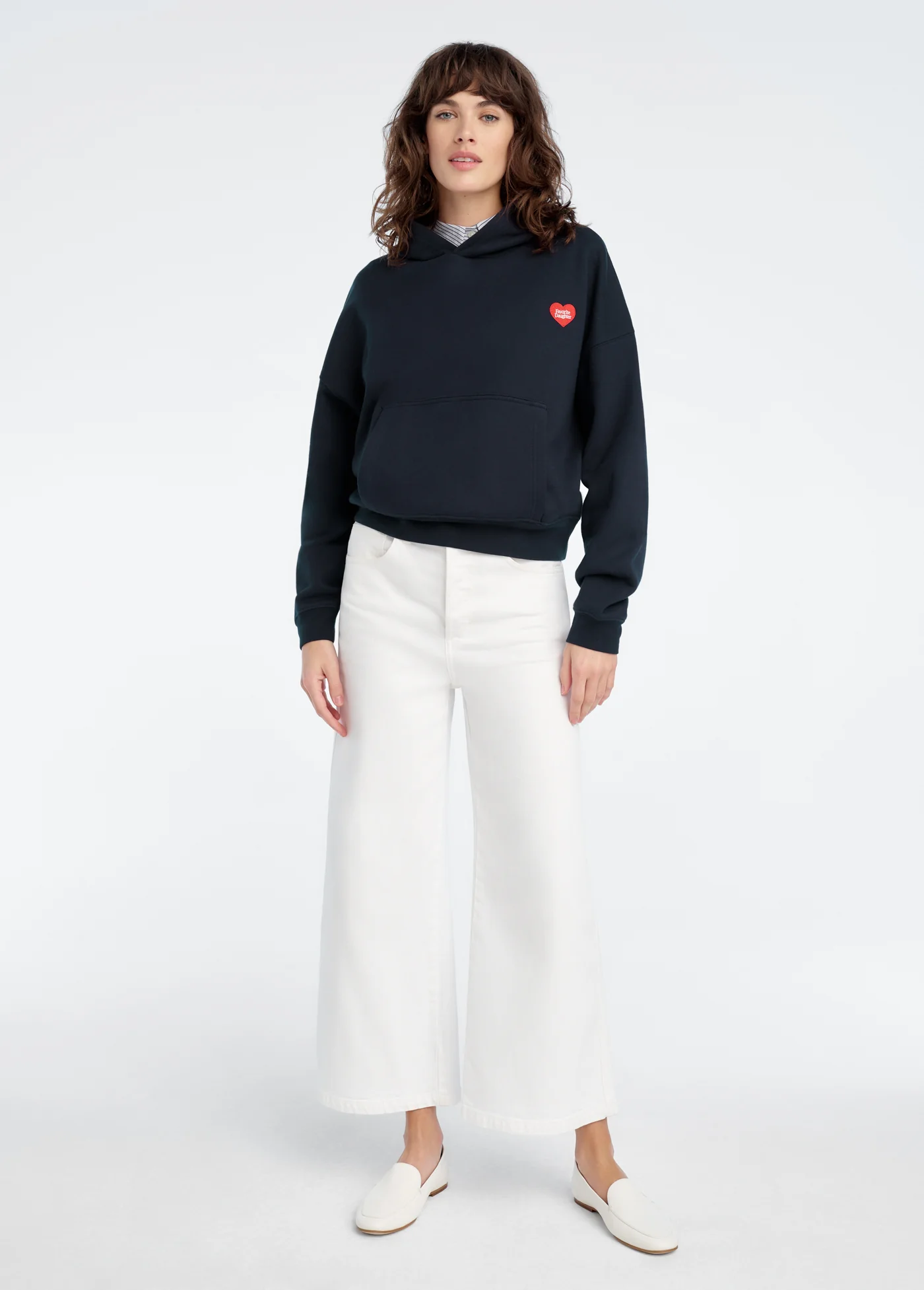THE FAVORITE DAUGHTER HEART EMBROIDERED HOODIE - Image 3