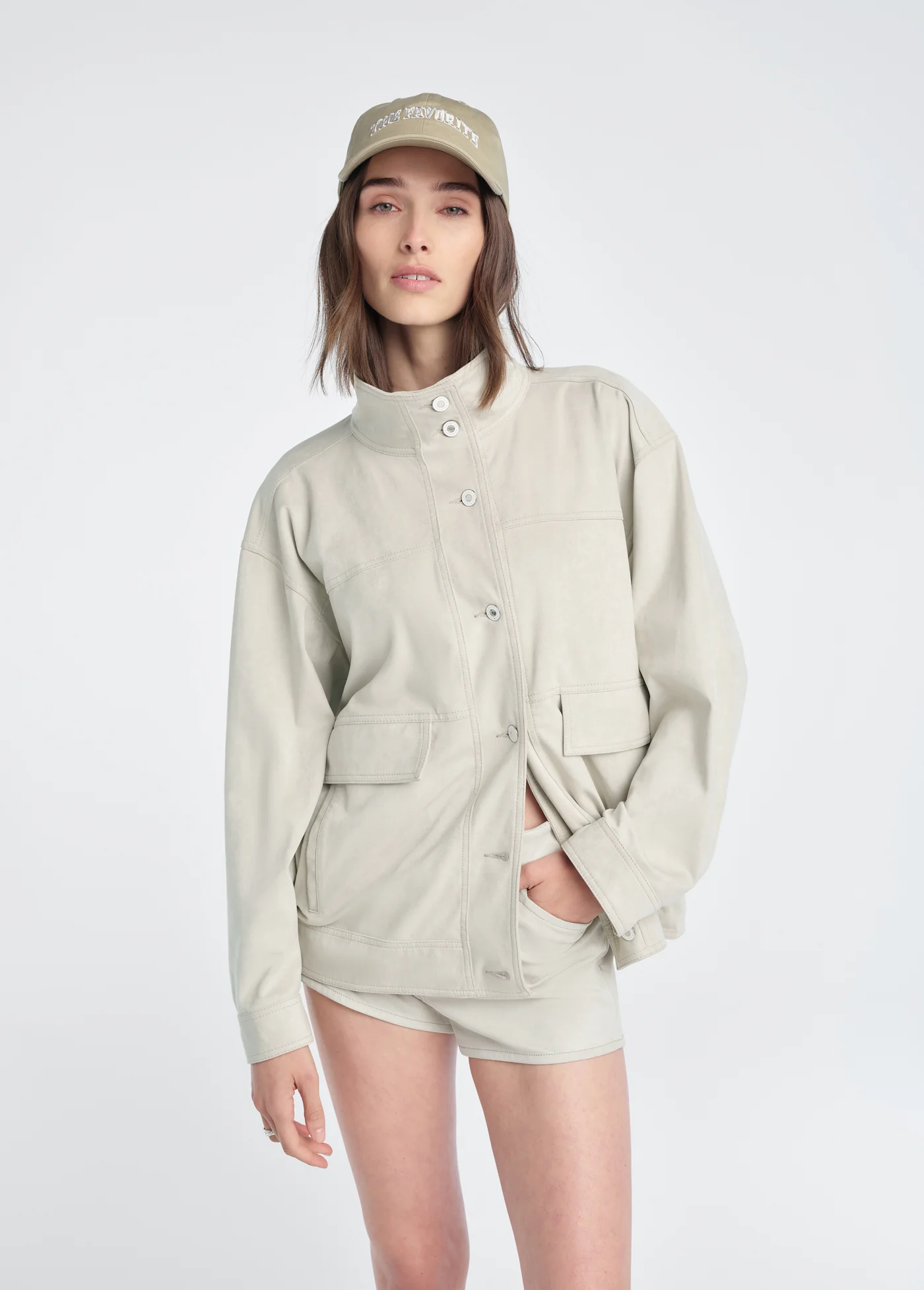 THE VEGAN SUEDE SHORT SHORTS - Image 6